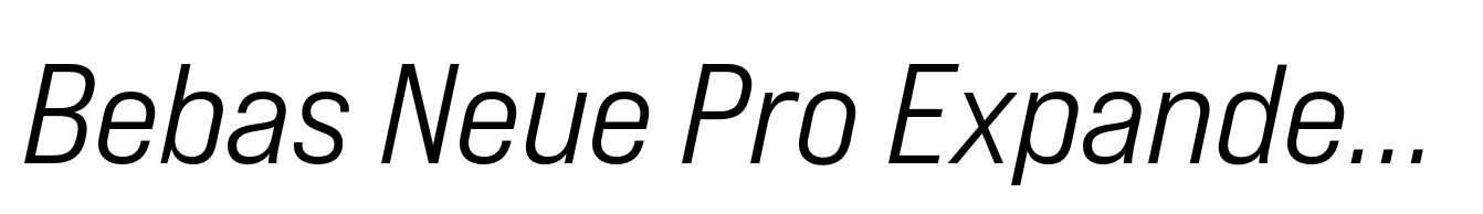 Bebas Neue Pro Expanded Middle Italic